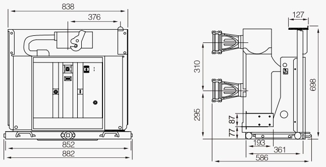 图2：ZN63(VS1)(1000) 手车式结构